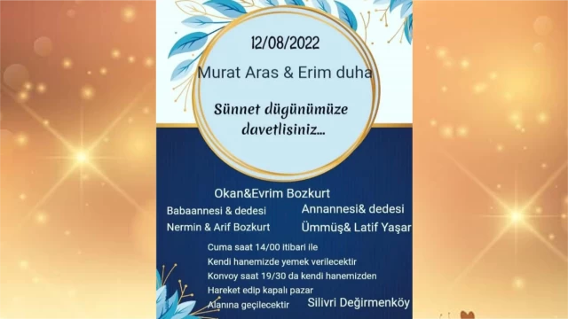 Murat Aras ve Erim Duha Sünnet Töreni (Okan ve Evrim Bozkurt)