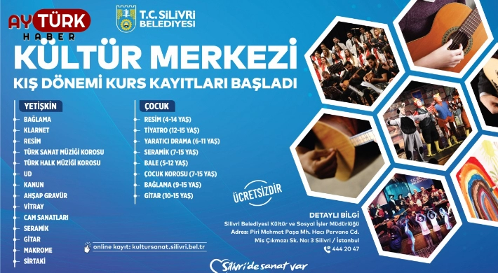 SİLİVRİ BELEDİYESİ KIŞ DÖNEMİ KURS KAYITLARI DEVAM EDİYOR