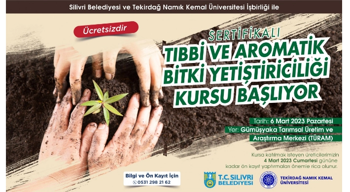 Silivri Belediyesi tıbbi ve aromatik bitki yetiştiriciliği kursu düzenliyor