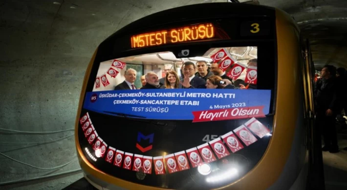 İstanbul’da bitme aşamasındaki metro test sürüşünde