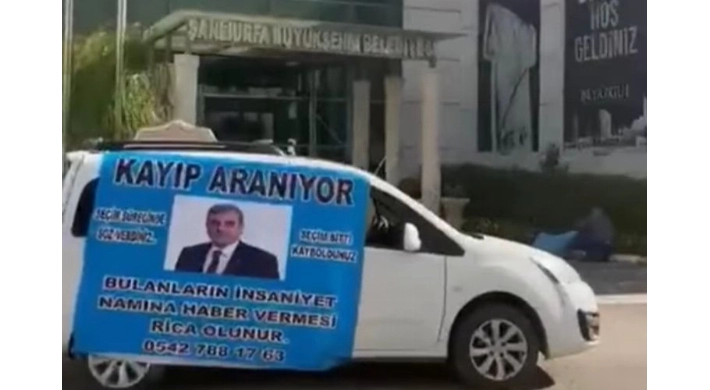 Şanlıurfa’da Başkanı pankartla arıyorlar!