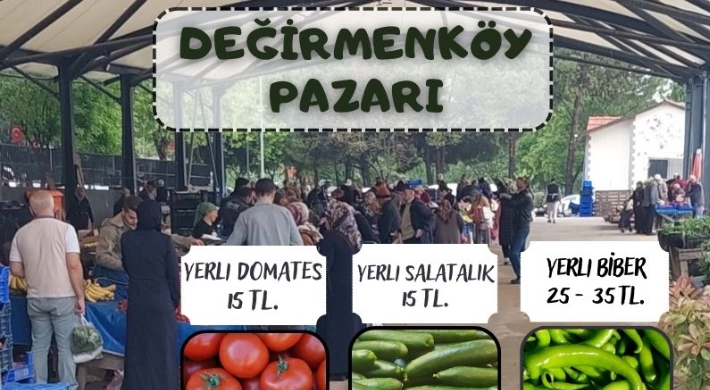 Değirmenköy Pazarı meyve ve sebze fiyatları (09.08.2023)