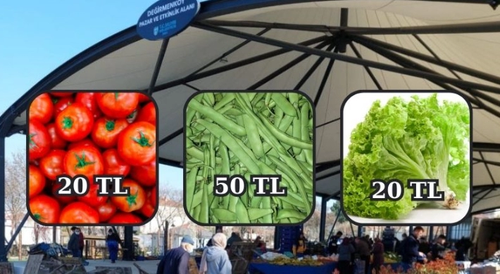 Değirmenköy Pazarı meyve ve sebze fiyatları (20.09.2023)