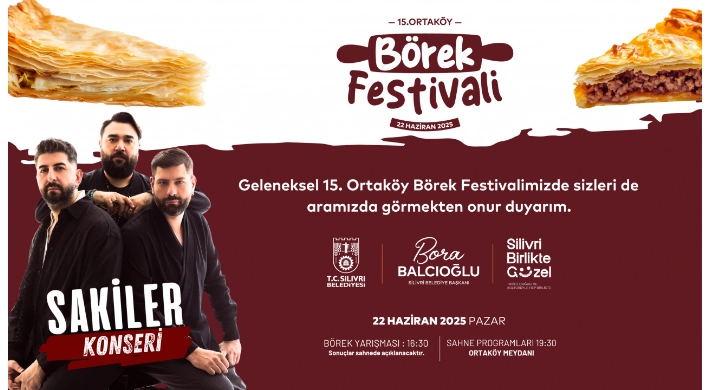 15. Ortaköy Börek Festivali ve Yarışması 22 Haziran’da gerçekleşecek!