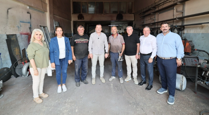 Başkan Balcıoğlu Sanayi Sitesi’nde Esnafları Ziyaret Etti