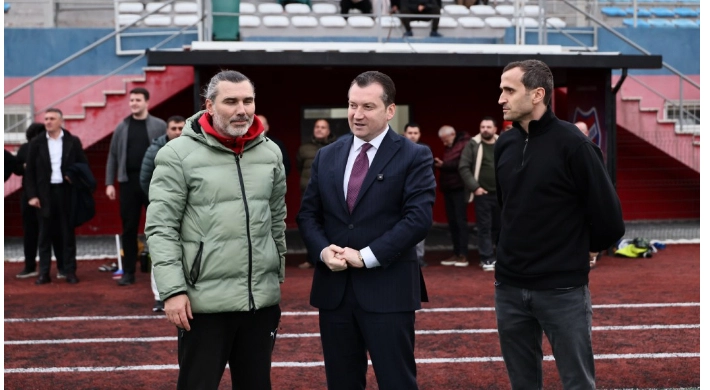 Başkan Balcıoğlu’ndan Ortaköy Stadı’na ziyaret