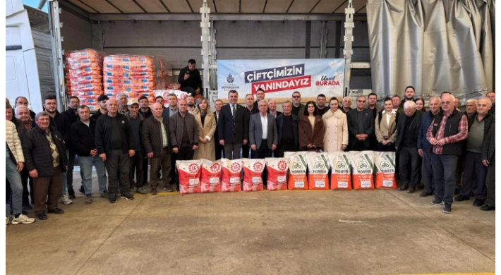 DEĞİRMENKÖY’DE İBB’DEN AYÇİÇEK TOHUMU DESTEĞİ