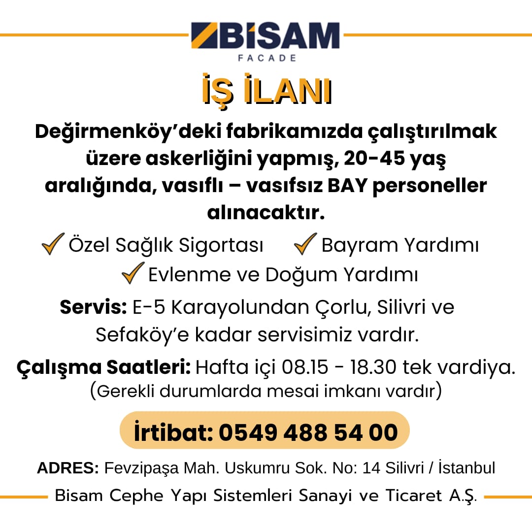 BİSAM İŞ İLANI