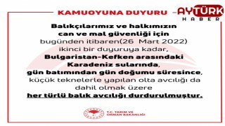 DİKKAT! BALIKÇILARA DUYURU GELDİ