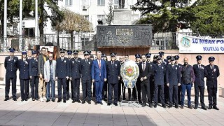 Malkara Belediye Başkanı Ulaş Yurdakul Türk Polis Teşkilatının Kuruluşunun 177. yılı sebebiyle düzenlenen Çelenk Sunma Törenine katıldı