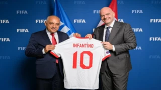 TFF Başkanı Mehmet Büyükekşi FIFA Başkanı Gianni Infantino ile buluştu