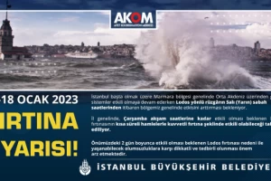 AKOM'dan fırtına uyarısı