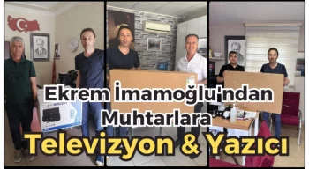 Ekrem İmamoğlu, Muhtarlara Televizyon hediye etti