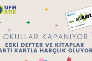 Silivri'de eski defter ve kitaplar artı kart ile harçlık oluyor