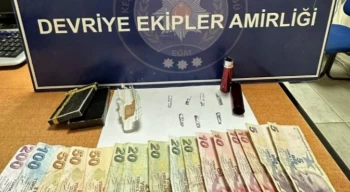 Edirne Keşan’da polis üzerinde uyuşturucu ile yakaladı