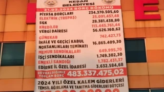 Keşan’ın borçları afişe edildi!