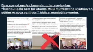 İletişim: Özel okulda müfredata uyulmuyor iddiaları manipülasyon