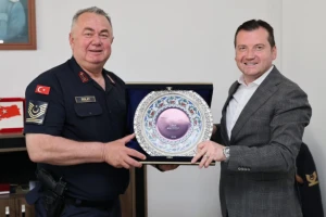 Başkan Balcıoğlu, Büyükkılıçlı Jandarma Karakol Komutanı Ahmet Duran Bulat’ı Ziyaret Etti