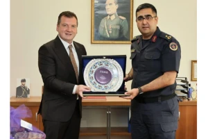 Başkan Balcıoğlu’ndan İlçe Jandarma Komutanı Ferhat Dağıstan’a Ziyaret