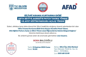 SAK Ekibi Orta Seviye Akredite Patch Takma ve Afet Eğitim Parkuru Açılış Töreni Gerçekleşecek