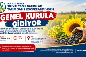 Silivri Yağlı Tohumlar Kooperatifi Genel Kurula Gidiyor